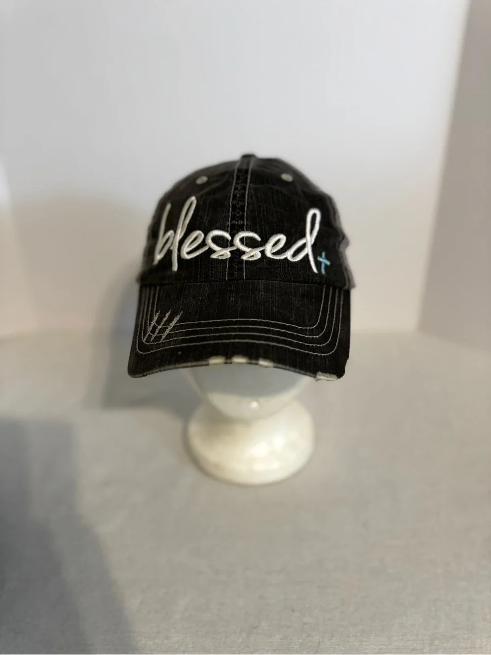Blessed Embroidered Black Baseball Cap